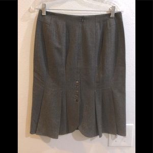 Gray Stretch Pencil Skirt